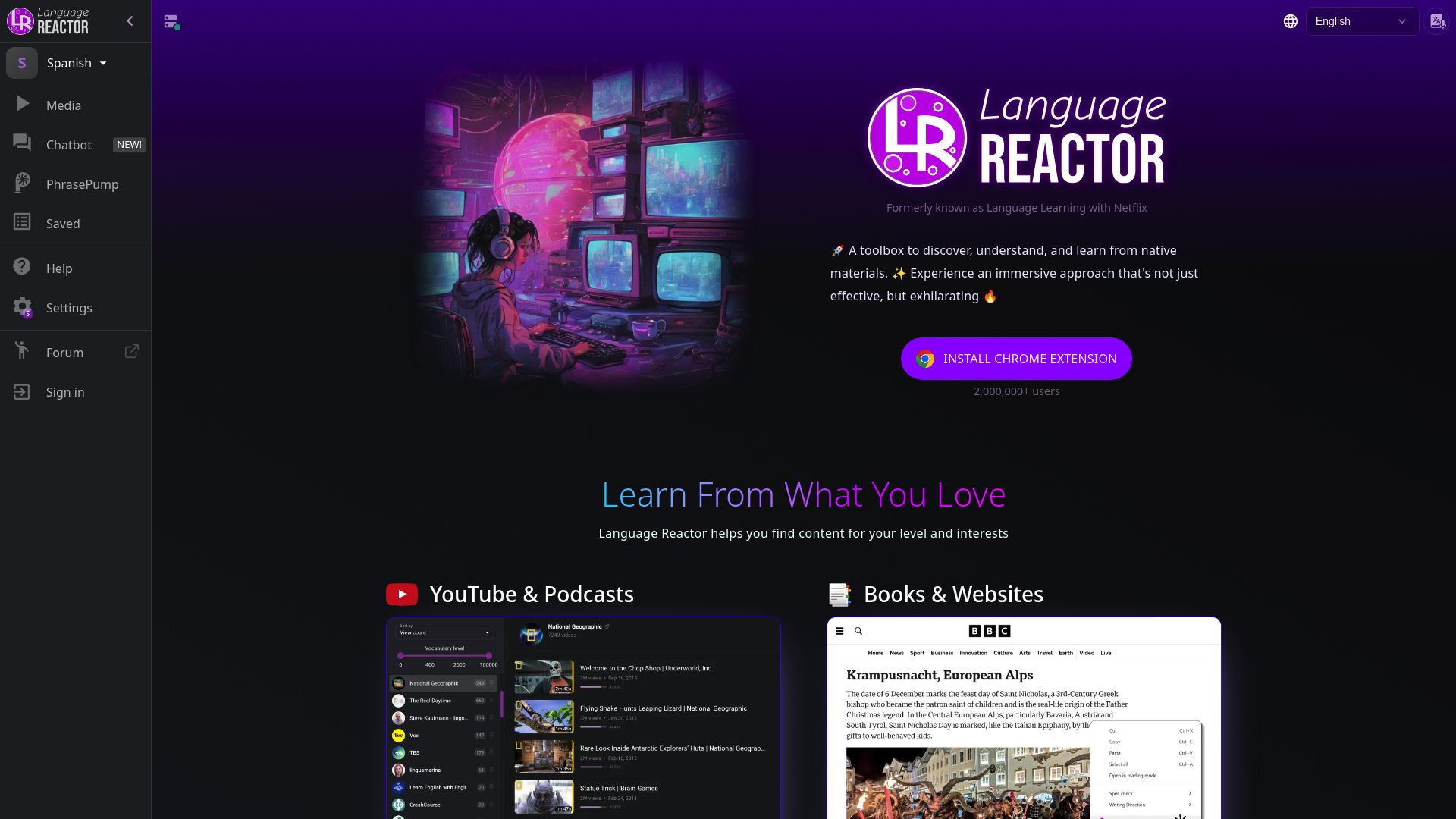 Language Reactor logo
