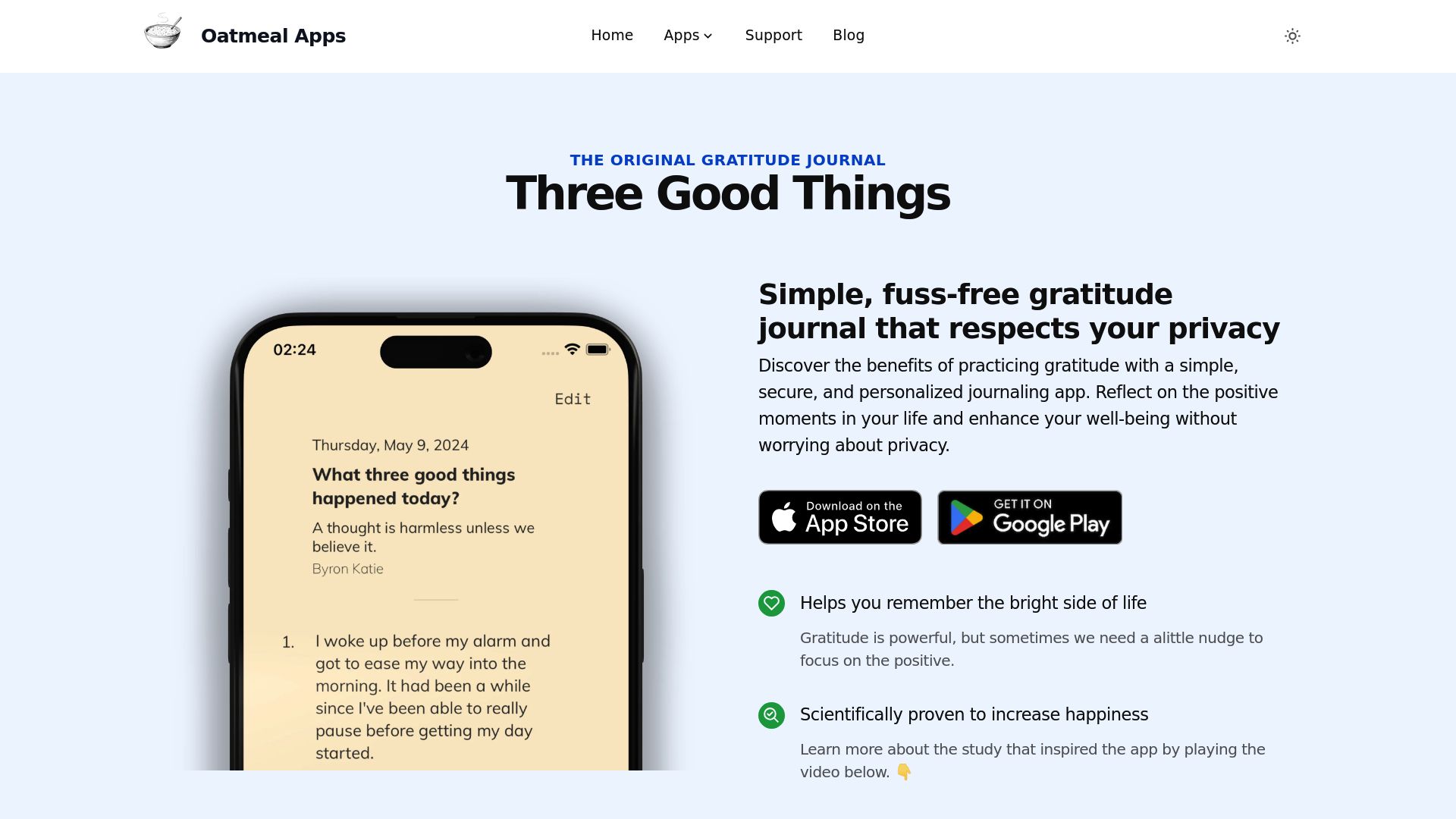 Three Good Things logo